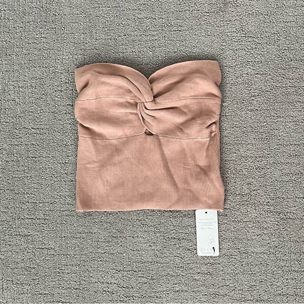 AMAZON - brown twist tube top!!